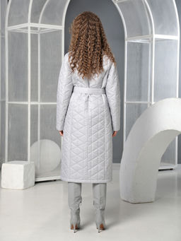 25104 Плащ утепл. св.серый - Dizzyway фото 4