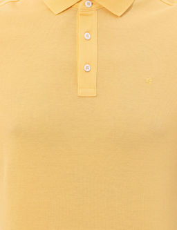 Светло-желтая облегающая базовая футболка - Cacharel фото 6