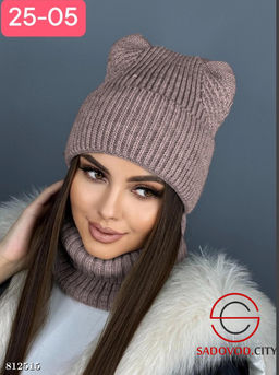 Комплект шапка и снуд для женщин