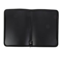 Папка пластиковая А4, 325 х 230 х 25 мм, молния вокруг, Calligrata Офис, ПМ-А4-11, 0.5 мм, цветная, текстура песок, Black чёрная  фото 2