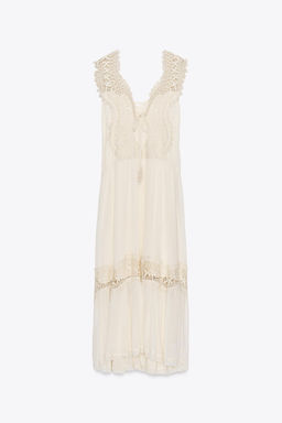COMBINED LACE CAMISOLE DRESS - Zara фото 6