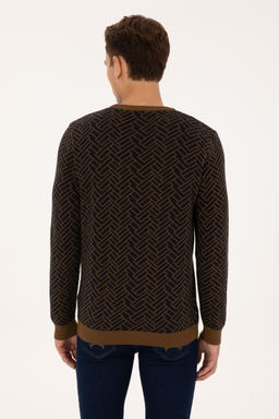 Erkek Slim Fit Bisiklet Yaka Haki Kazak - U.s. polo assn фото 12