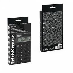 АКЦИЯ Цена за 1 шт. Калькулятор настольный 12-разрядов ErichKrause DC-2675 Classic, черный (в коробке по 1 шт.)  фото 4