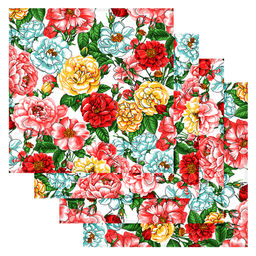 Дикая роза Комплект столовый 4пр: салфетка сервировочная 45х45см, хлопок Комфорт 171г/м2, Домашняя мода (Россия)  фото 2