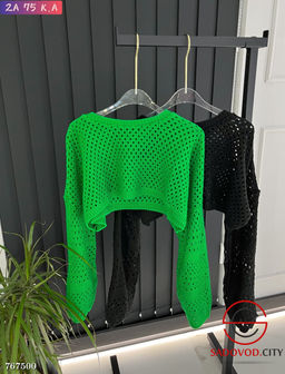 Кроп - топ сетка кофта женская