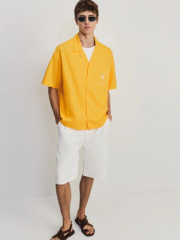 Рубашка с вышивкой на груди ZR2605043009-8 / Zarina