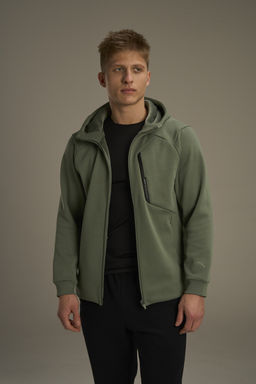 Толстовка на молнии утепленная Зеленый