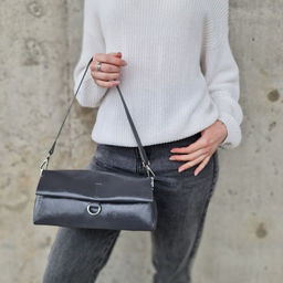 Женская кожаная сумка багет 0048-4