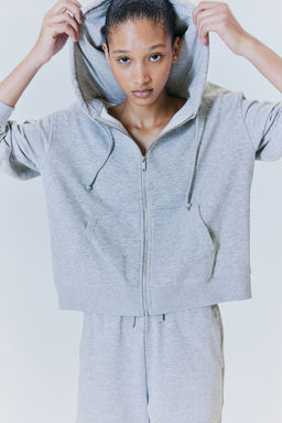 Chaqueta sudadera con capucha y cremallera