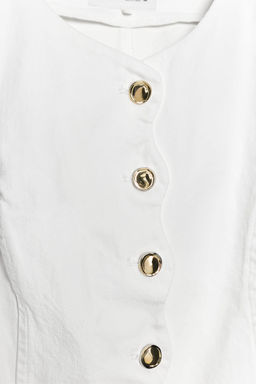 TOP Z1975 ACABADOS ONDULADOS / Blanco - Zara фото 9