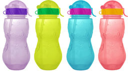 Бутылка "Fruit" с трубочкой, purple (400 ml)