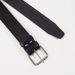Ремень мужской, ширина 3,5 см, винт, пряжка металл, цвет чёрный - Simaland фото 2