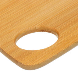 Доска разделочная бамбук, 20х15х1 см, с ручкой, прямоугольная, H-1634 (443211) - Daniks фото 3