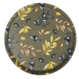 _Поднос круглый с антискользящим покрытием, d35,5см, "Тоскана", 2 дизайна арт. 862-446