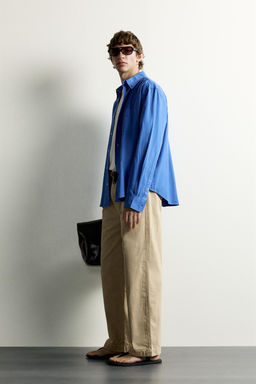 PANTAL?N CHINO RELAXED FIT LAVADO / Beige - Zara фото 4