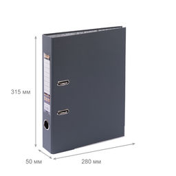 Expert Complete Регистратор PVC, мет.уг. 50 мм 50 шт. Premier A4 арочный механ. (разб.) лён серый EC10121155