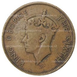 Монета 1 цент 1950 года Британский Гондурас