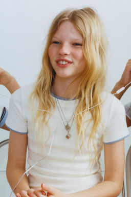 CAMISETA B?SICA MANGA RANGL?N / Blanco