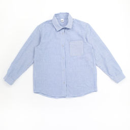 Рубашка-хенли Лен, голубой меланж - Inzibe фото 50