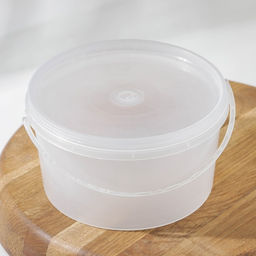 Цена за 3 шт. Банка для хранения с герметичной крышкой, 1 л, пластик, прозрачный - Пластос фото 2