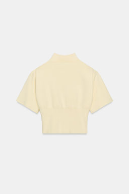 KNIT JUMPER WITH SHOULDER PADS AND SHORT SLEEVES - Zara фото 13