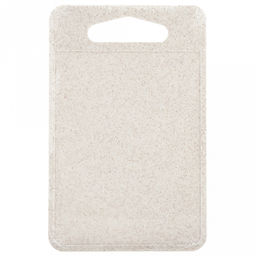 Доска разделочная пластмассовая "Точка" 31х20х0,5см, прямоугольная, защитный борт, с текстурой против скольжения продуктов, отверстие для подвешивания, бежевый, в т/у пленке (Китай)
