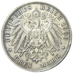 3 марки 1909 года D Германия (Бавария)