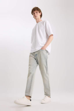 90s Slim Fit Dar Kal?p Yuksel Bel Dar Paca Pamuklu Jean Pantolon - Defacto фото 3