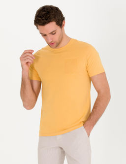 Hardal Bisiklet Yaka Slim Fit T-Shirt