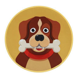 Коврик для животных, EVA+полиэстер, d=60 см. жёлтый - Пижон фото 3