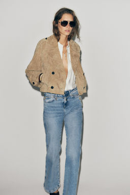 100% LEATHER SHORT TRENCH COAT