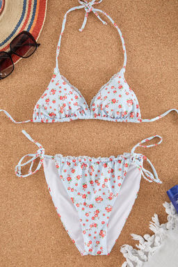 Trendyolmilla Cicek Desenli Ucgen Serit Detayl? Regular Pretty Bikini Tak?m? TBESS25BT00077 фото 5