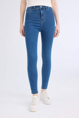 Jegging Yuksek Bel Bilek Boy Dar Paca Basic Duz Jean Pantolon - Defacto фото 4