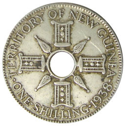 1 шиллинг 1938 года Британская Новая Гвинея