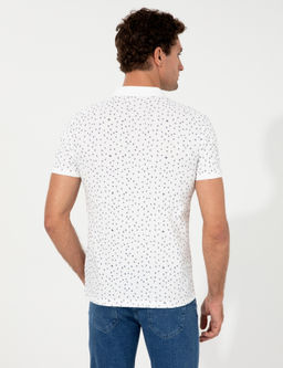 Белая футболка с воротником поло - Cacharel фото 5