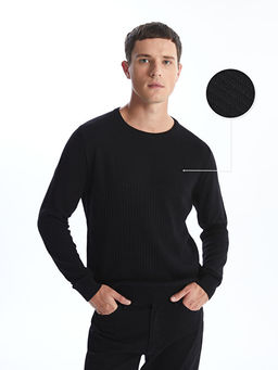 Bisiklet Yaka Erkek Triko Kazak