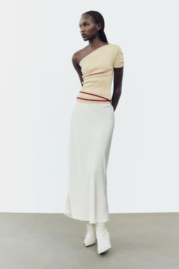 DRAPED KNIT ASYMMETRIC TOP - Zara фото 9