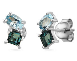 Серьги, лондон топаз кварц , топаз, Ноктюрн