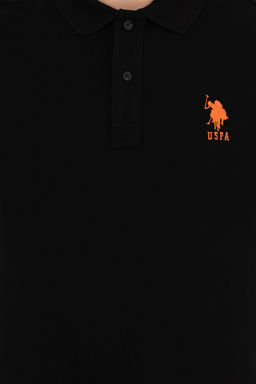 Мужская черная базовая футболка с воротником-поло Неожиданная скидка в корзине - U.s. polo assn фото 6