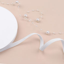 Лента бархатная, 6 мм, 18 1 м, цвет белый №01