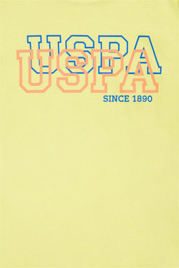 Детская неоново-желтая футболка с круглым вырезом Неожиданная скидка в корзине - U.s. polo assn фото 4