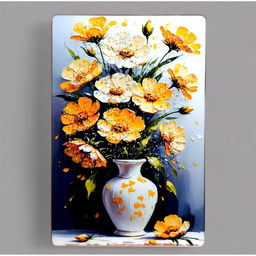 Картина акрил «Цветы элегия», 60×39.5 см