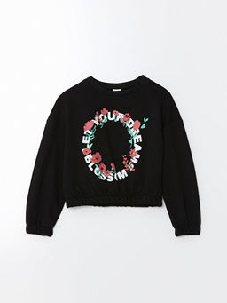 Bisiklet Yaka K?z ?ocuk Sweatshirt