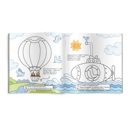 Раскраска с заданиями арт. 49110 /10 ЕДЕМ, ПЛЫВЕМ, ЛЕТИМ