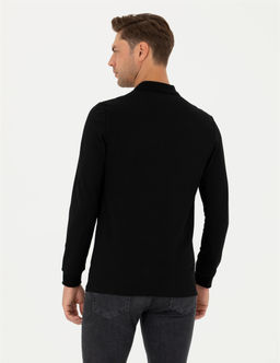 Siyah Regular Fit Sweatshirt - Pierre cardin фото 6