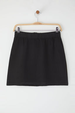 Trendyolmilla Siyah %100 Keten Mini Etek TWOSS25ET00142 фото 6