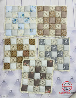 Сидушка на стул, лоскутный