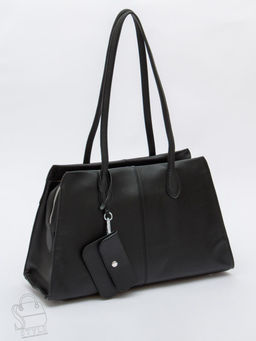 Сумка женская кожаная 1008C black Polina&Eiterou