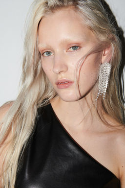 Vestido de un hombro en tejido revestido - H&m фото 2