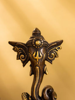 Сувенир «Голова слона», 7×3.5×11.5 см, латунь